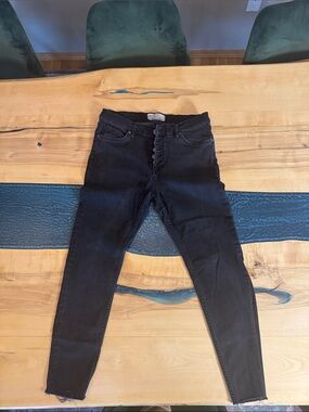 Free People Black High-Rise Skinny Jeans